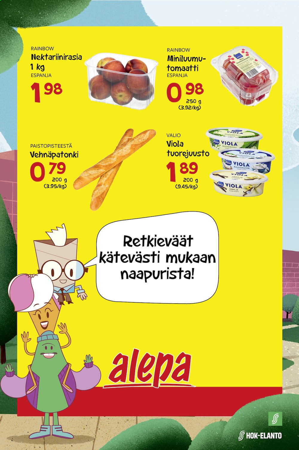 thumbnail - Alepa tarjoukset  - 22.06.2021 - 28.06.2021 - Tarjoustuotteet - tomaatti, tuorejuusto, vanilja. Sivu 1.