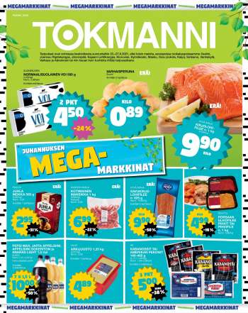 Tokmanni tarjoukset  - 23.06.2021 - 27.06.2021.