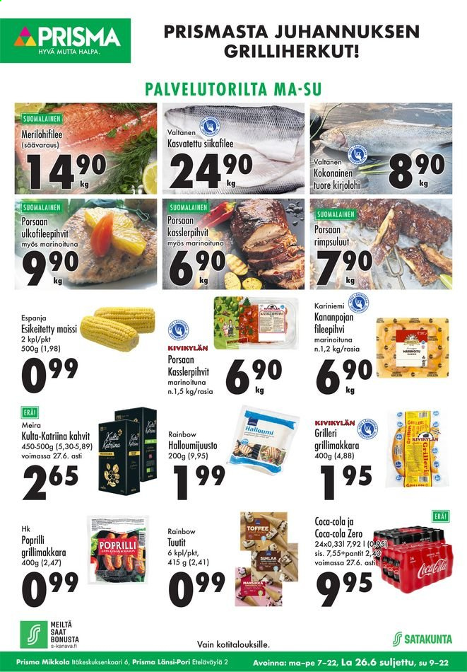 Prisma tarjoukset - 21.06.2021 - 26.06.2021. Sivu 1