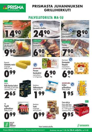 Prisma tarjoukset  - 21.06.2021 - 26.06.2021.