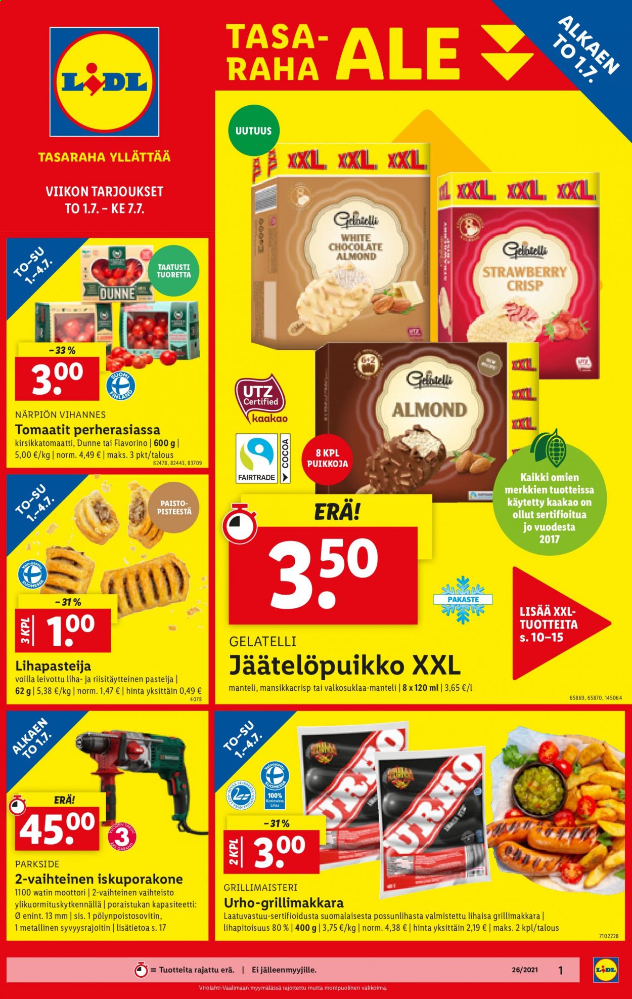 Lidl tarjoukset - 01.07.2021 - 07.07.2021. Sivu 1