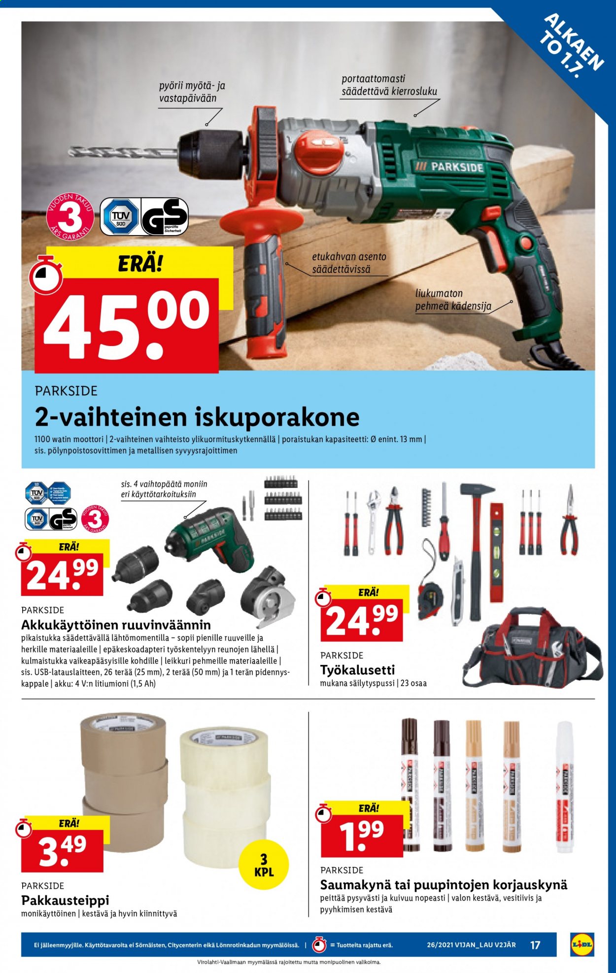 Lidl tarjoukset - 01.07.2021 - 07.07.2021. Sivu 17