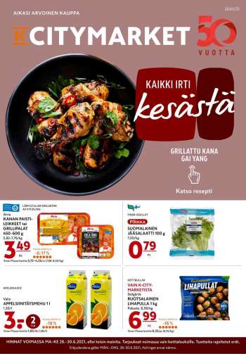K-citymarket tarjoukset  - 28.06.2021 - 30.06.2021.
