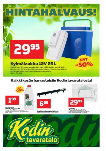 Kodintavaratalo tarjoukset  - 28.06.2021 - 07.07.2021.