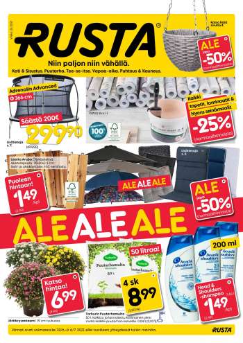 Rusta tarjoukset  - 30.06.2021 - 06.07.2021.