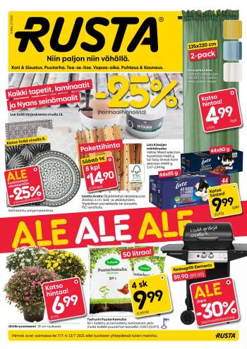 Rusta tarjoukset  - 07.07.2021 - 13.07.2021.