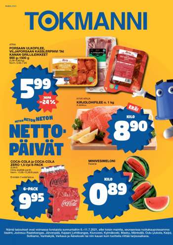 Tokmanni tarjoukset  - 08.07.2021 - 11.07.2021.