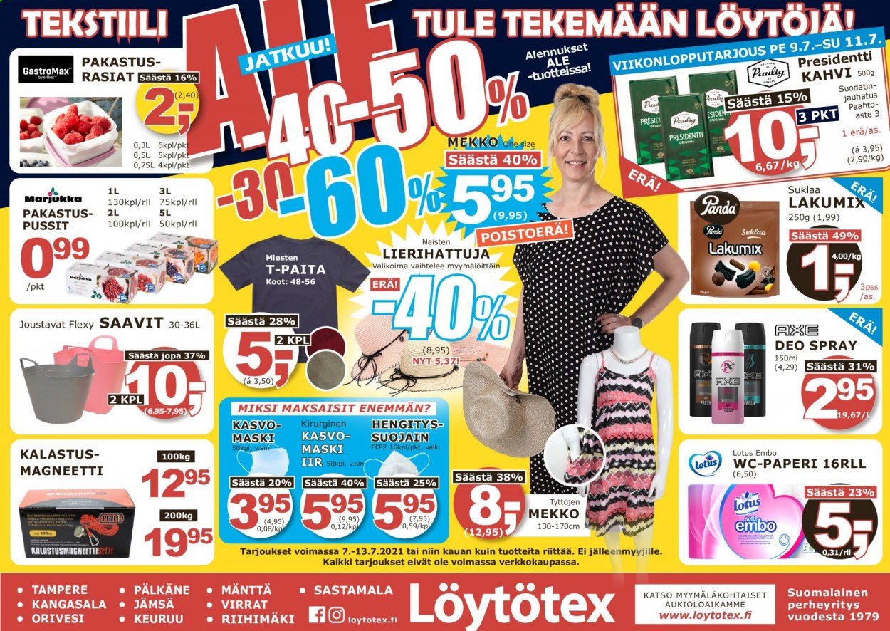 Löytötex tarjoukset - 07.07.2021 - 13.07.2021. Sivu 1