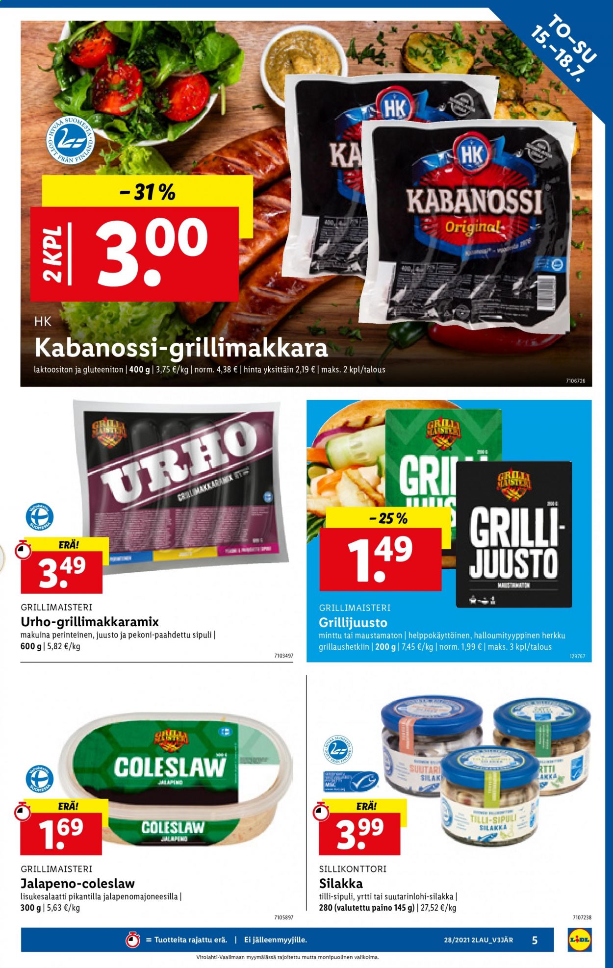Lidl tarjoukset - 15.07.2021 - 21.07.2021. Sivu 5