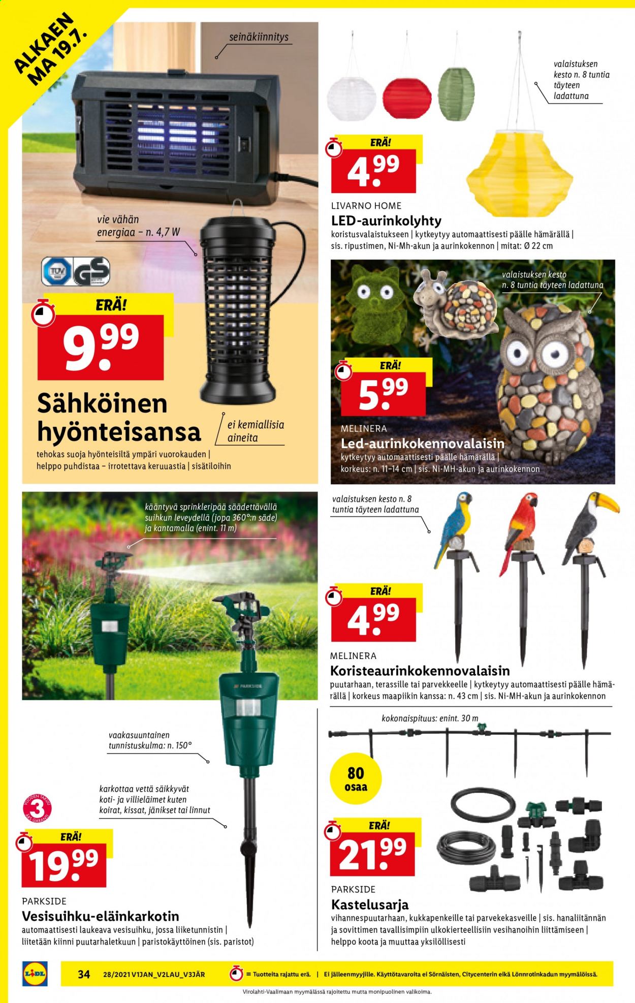 Lidl tarjoukset - 15.07.2021 - 21.07.2021. Sivu 34