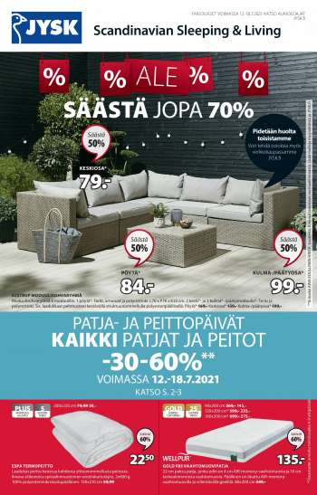 JYSK tarjoukset  - 12.07.2021 - 18.07.2021.