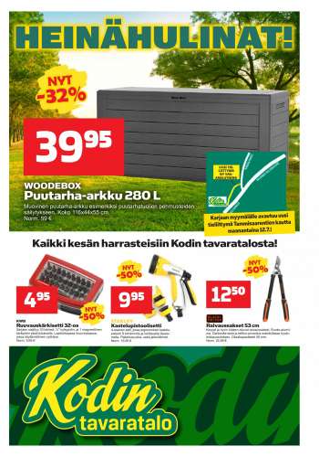 Kodintavaratalo tarjoukset  - 12.07.2021 - 21.07.2021.