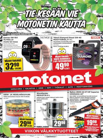 Motonet tarjoukset  - 14.07.2021 - 25.07.2021.