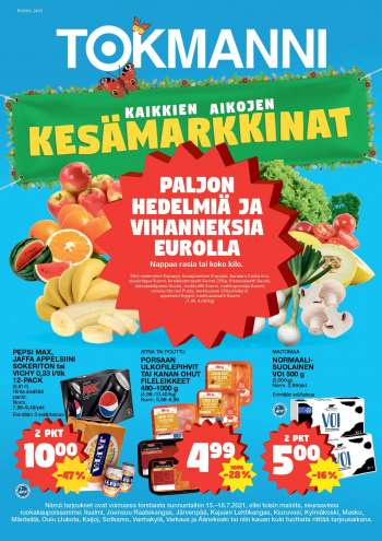 Tokmanni tarjoukset  - 15.07.2021 - 18.07.2021.