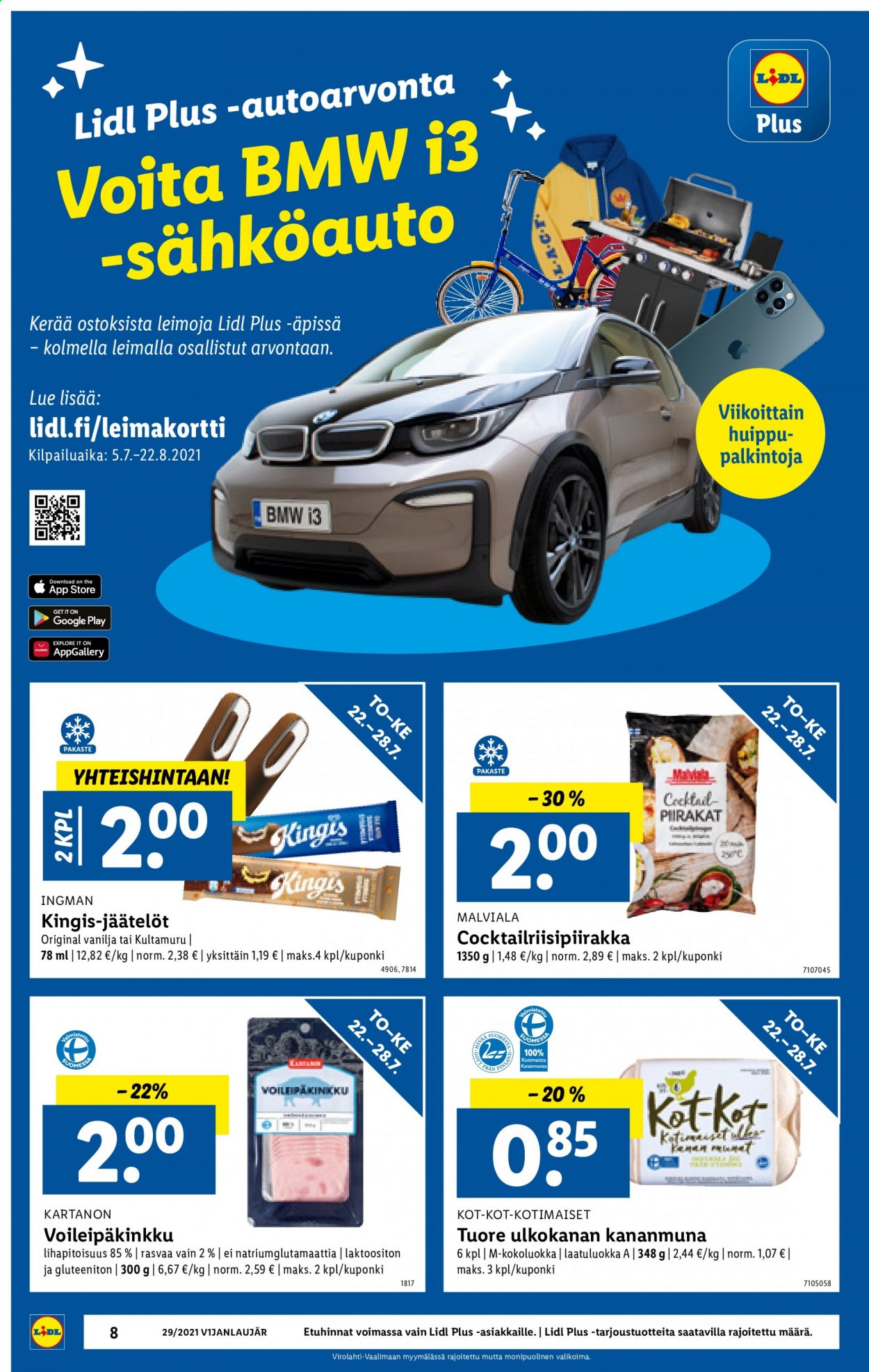 Lidl tarjoukset - 22.07.2021 - 28.07.2021. Sivu 8