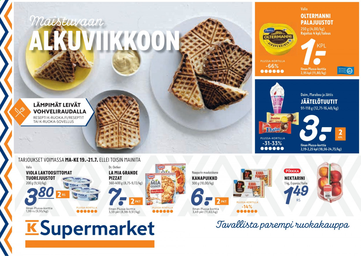 K-Supermarket tarjoukset - 19.07.2021 - 21.07.2021. Sivu 1