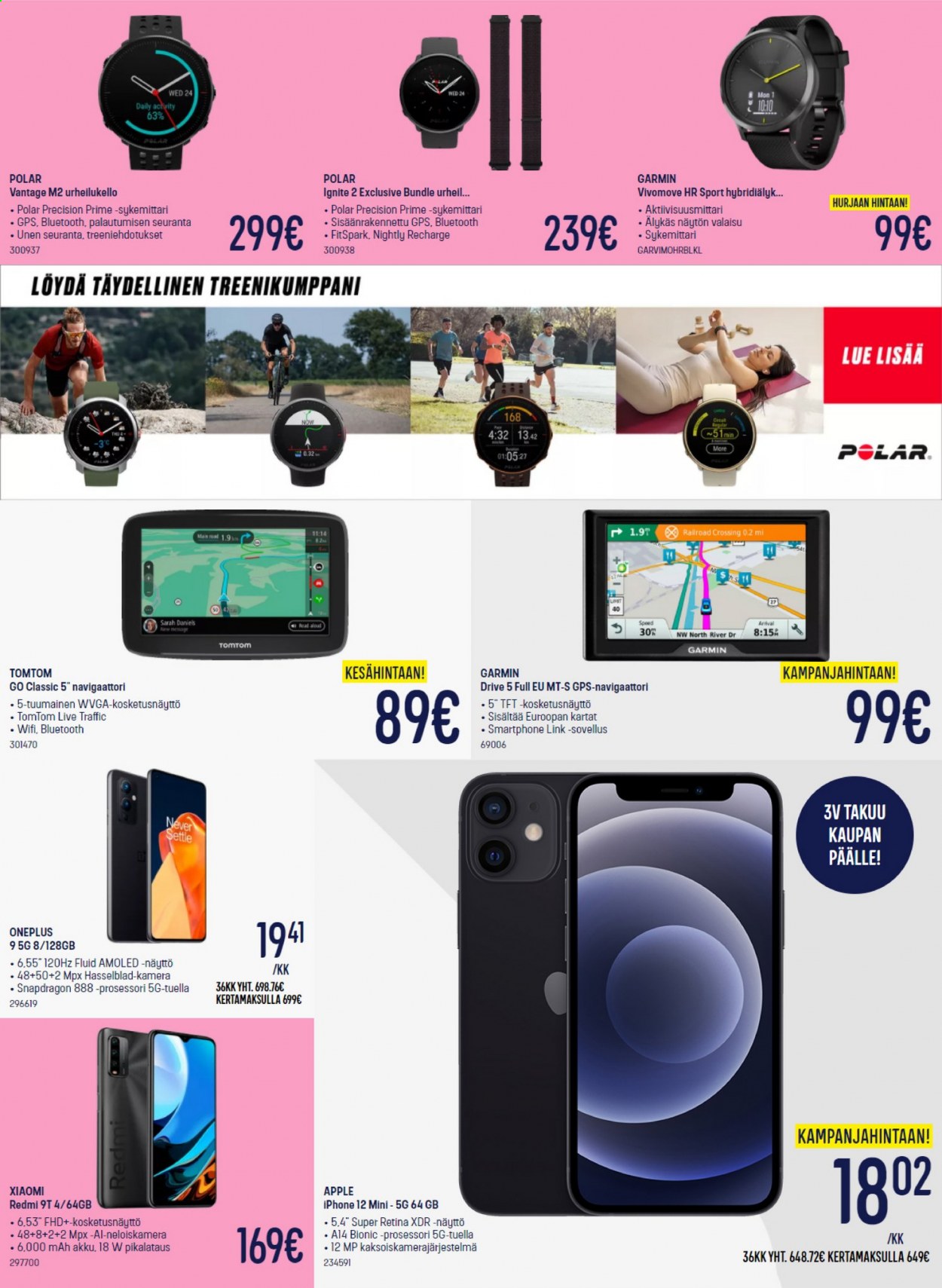 thumbnail - Gigantti tarjoukset  - 19.07.2021 - 25.07.2021 - Tarjoustuotteet - Xiaomi, Apple, iPhone, Retina, iPhone 12, Garmin, urheilukello, Polar Ignite. Sivu 24.