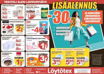 Löytötex tarjoukset  - 21.07.2021 - 27.07.2021.