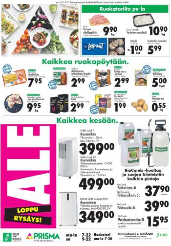 Prisma tarjoukset  - 23.07.2021 - 25.07.2021.