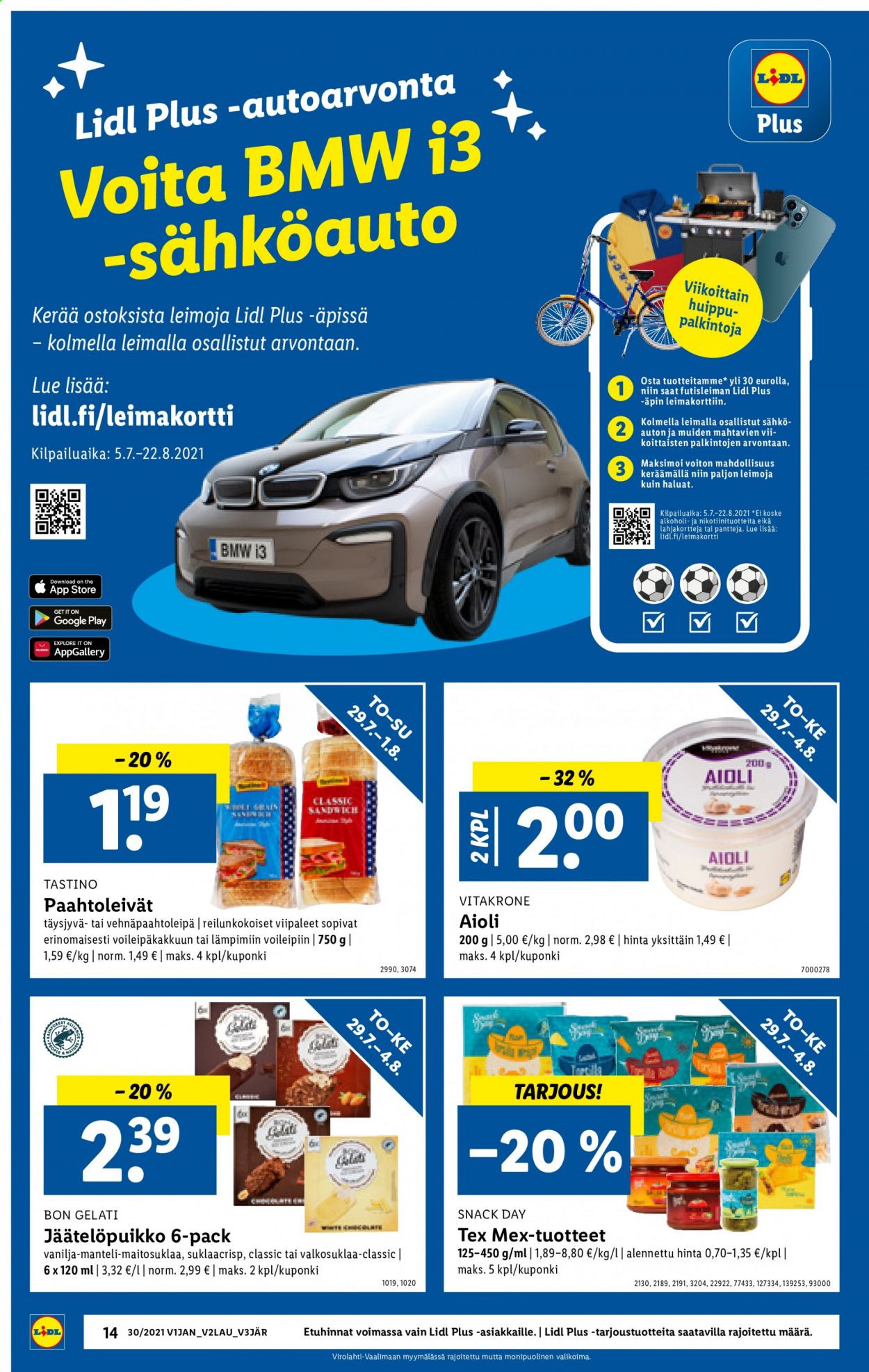 Lidl tarjoukset - 29.07.2021 - 04.08.2021. Sivu 14