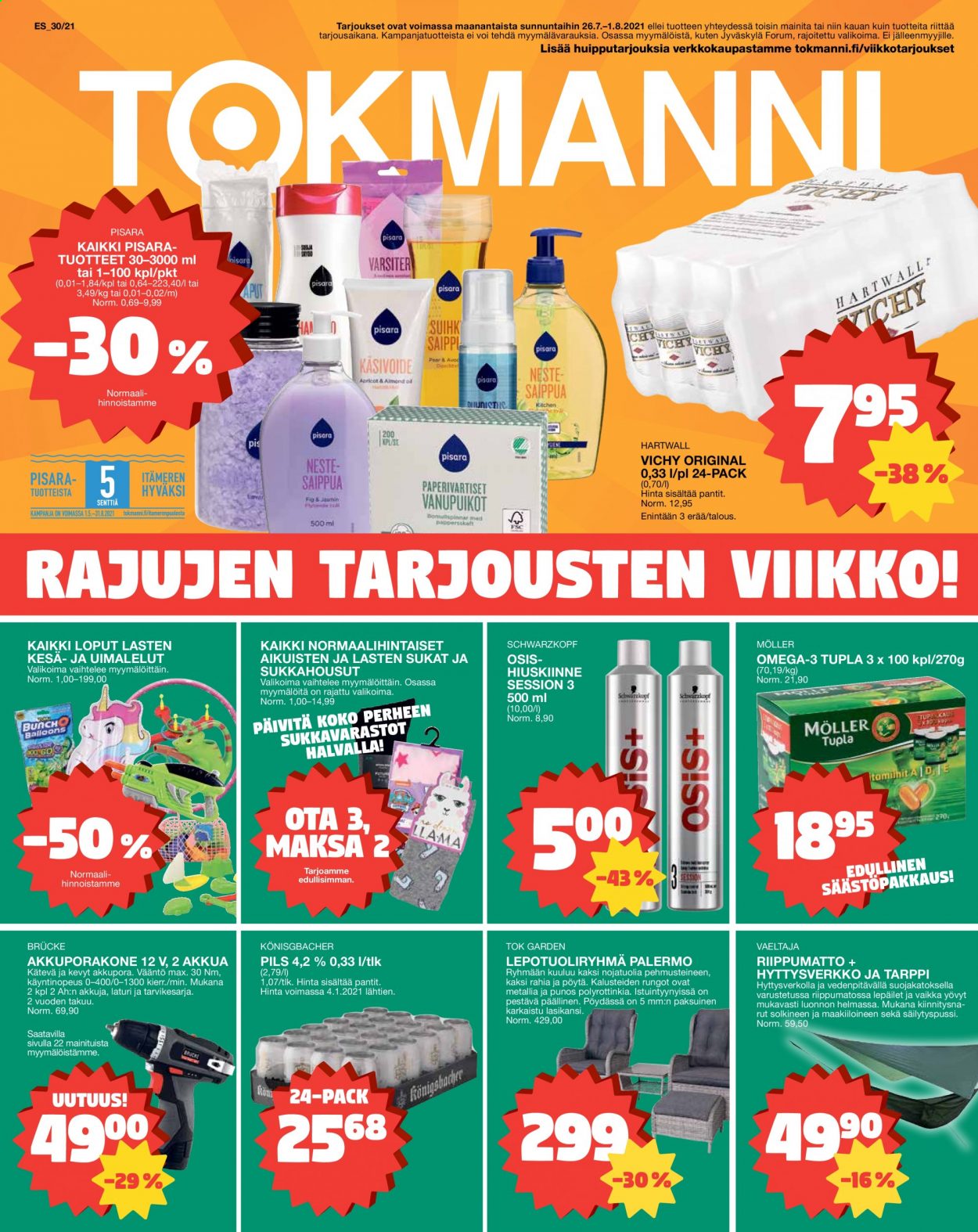Tokmanni tarjoukset - 26.07.2021 - 01.08.2021. Sivu 1