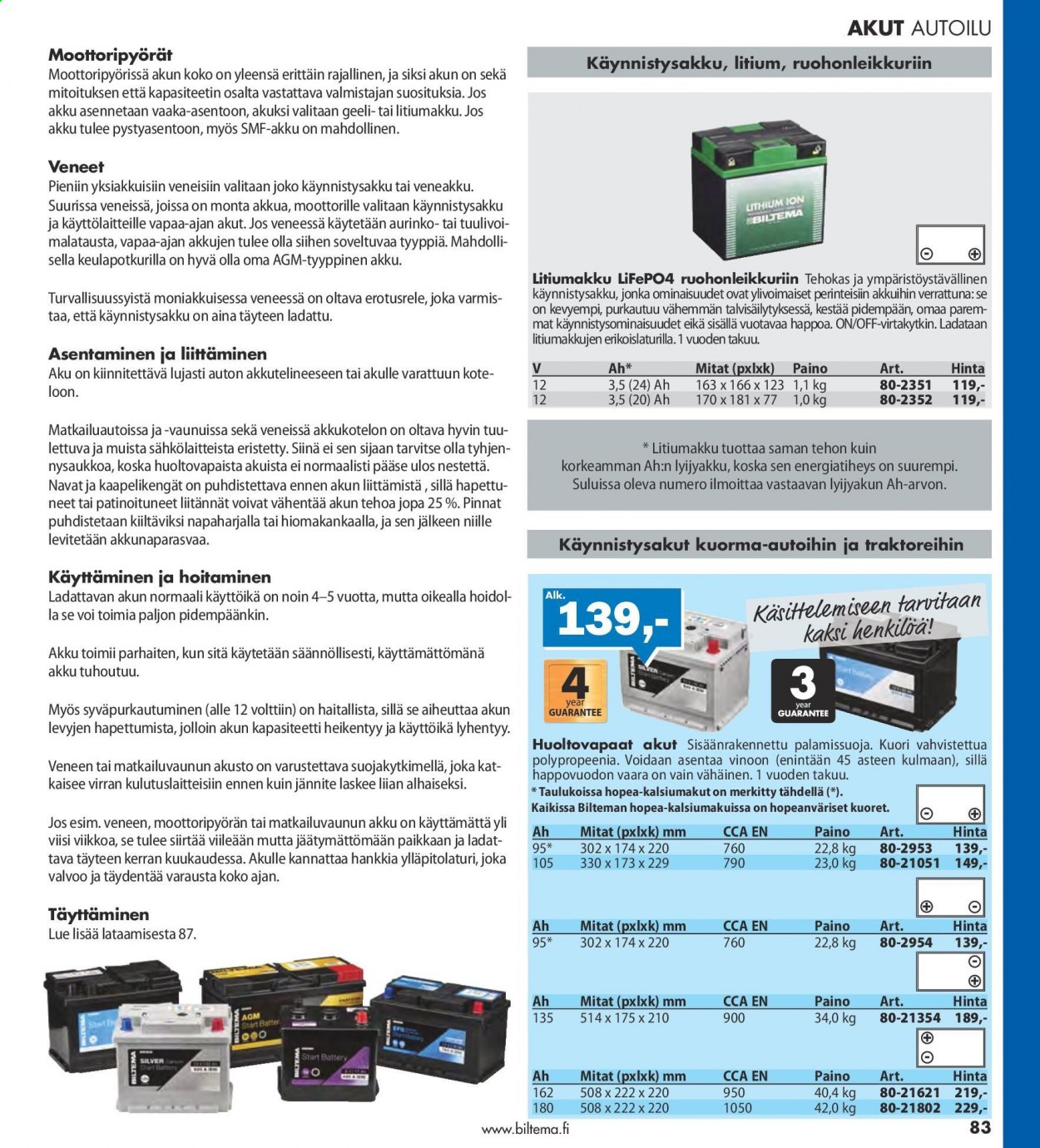 Biltema tarjoukset - 25.07.2021 - 20.02.2022. Sivu 83