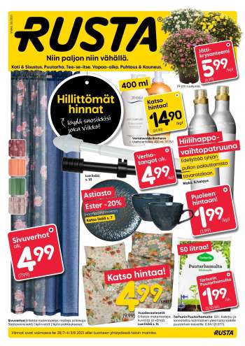 Rusta tarjoukset  - 28.07.2021 - 03.08.2021.