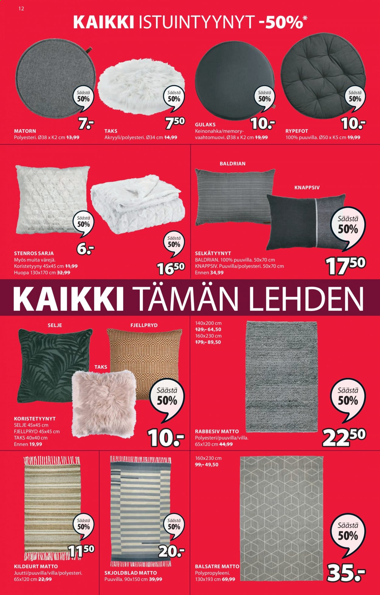 JYSK tarjoukset - 02.08.2021 - 08.08.2021. Sivu 12