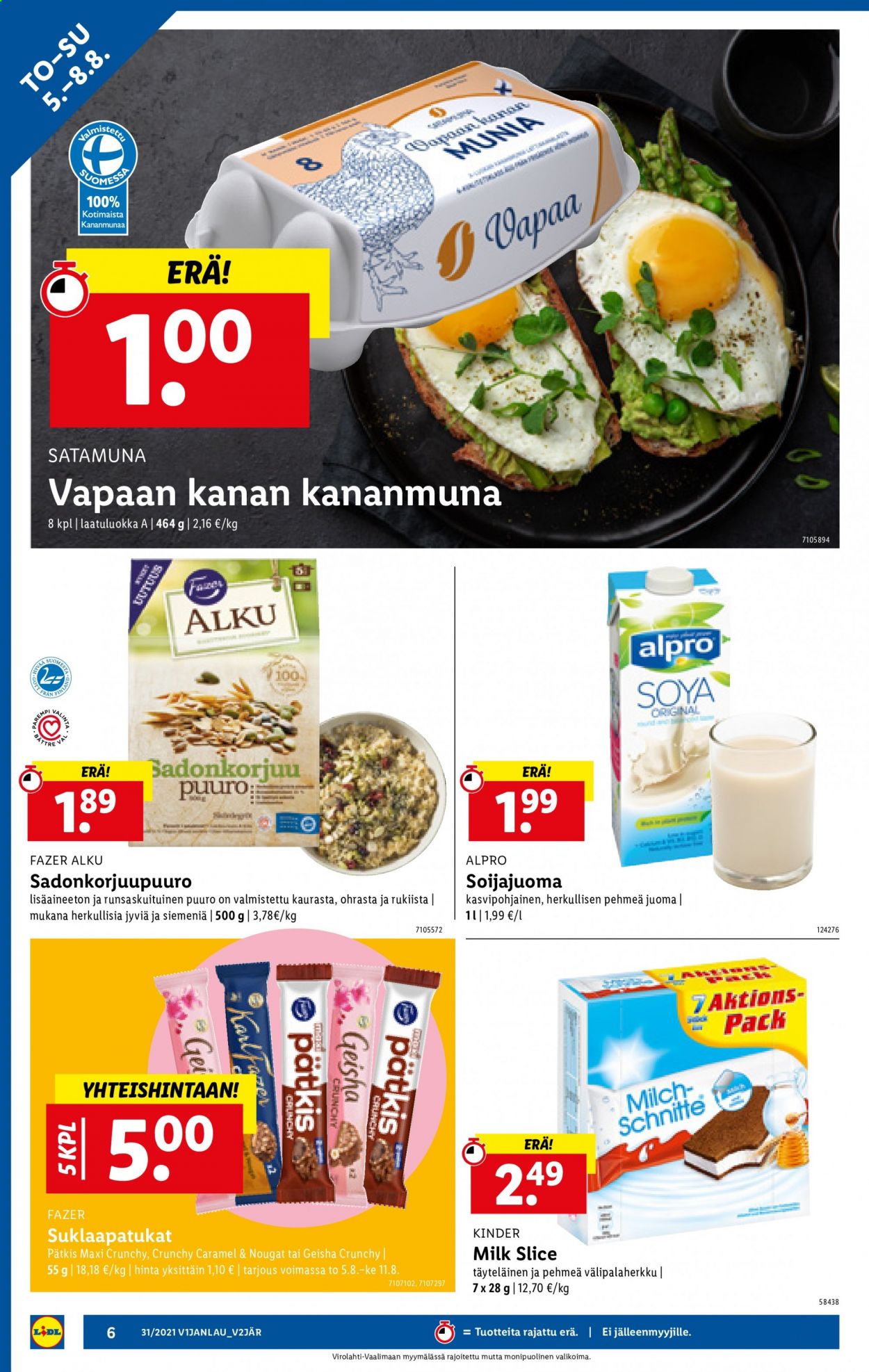 Lidl tarjoukset - 05.08.2021 - 11.08.2021. Sivu 6