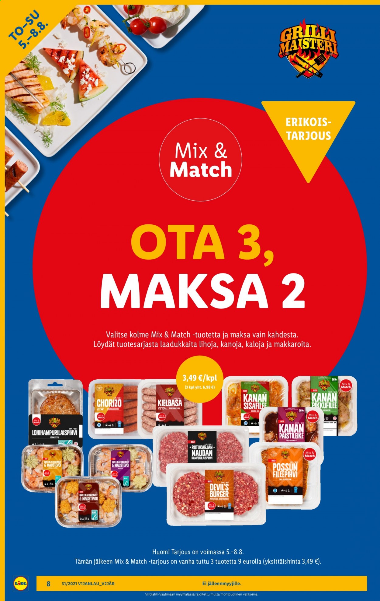 Lidl tarjoukset - 05.08.2021 - 11.08.2021. Sivu 8