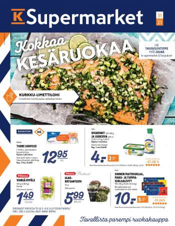 K-Supermarket tarjoukset  - 05.08.2021 - 08.08.2021.