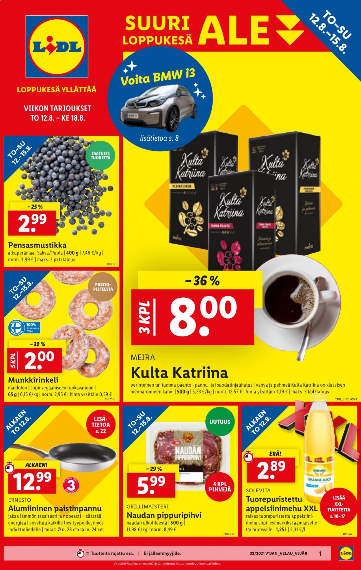 Lidl tarjoukset - 12.08.2021 - 18.08.2021. Sivu 1