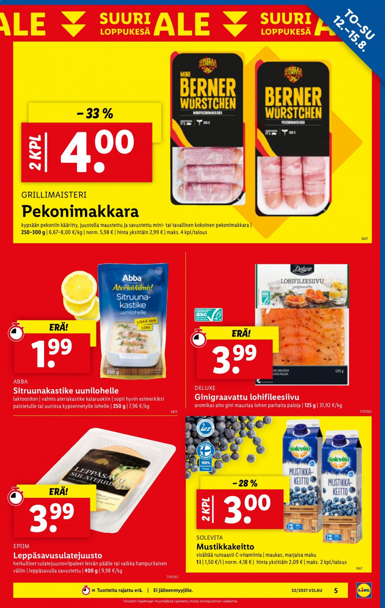 Lidl tarjoukset - 12.08.2021 - 18.08.2021. Sivu 5