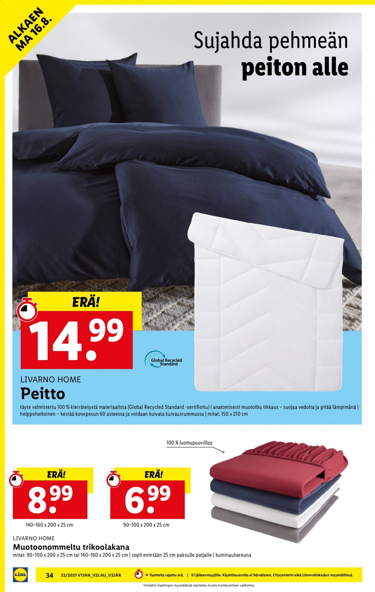 Lidl tarjoukset - 12.08.2021 - 18.08.2021. Sivu 34