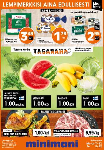 Minimani tarjoukset  - 09.08.2021 - 11.08.2021.