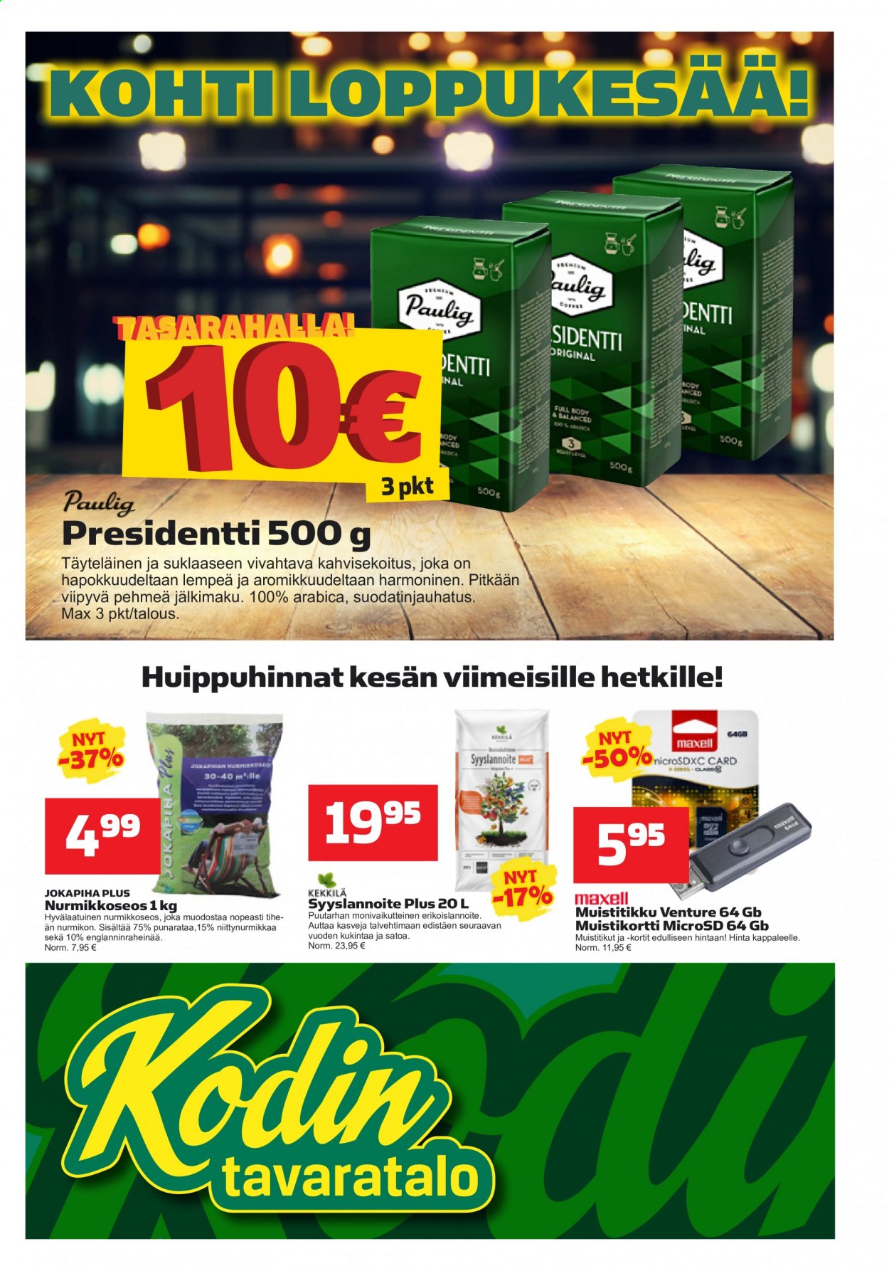 Kodintavaratalo tarjoukset - 09.08.2021 - 18.08.2021. Sivu 1