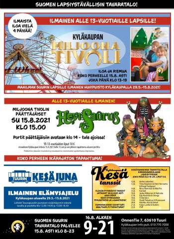 Tuuri tarjoukset  - 12.08.2021 - 18.08.2021.
