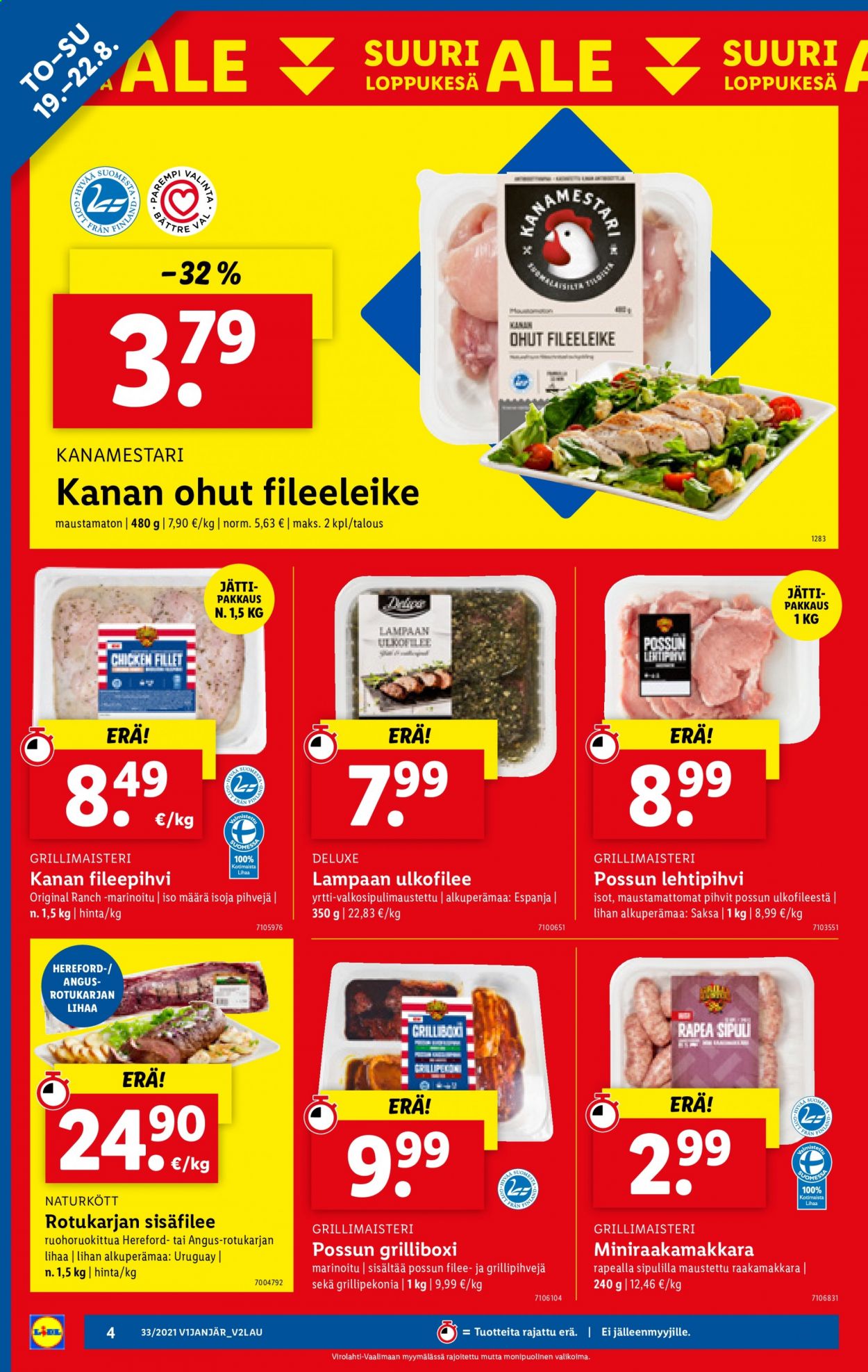 Lidl tarjoukset - 19.08.2021 - 25.08.2021. Sivu 4
