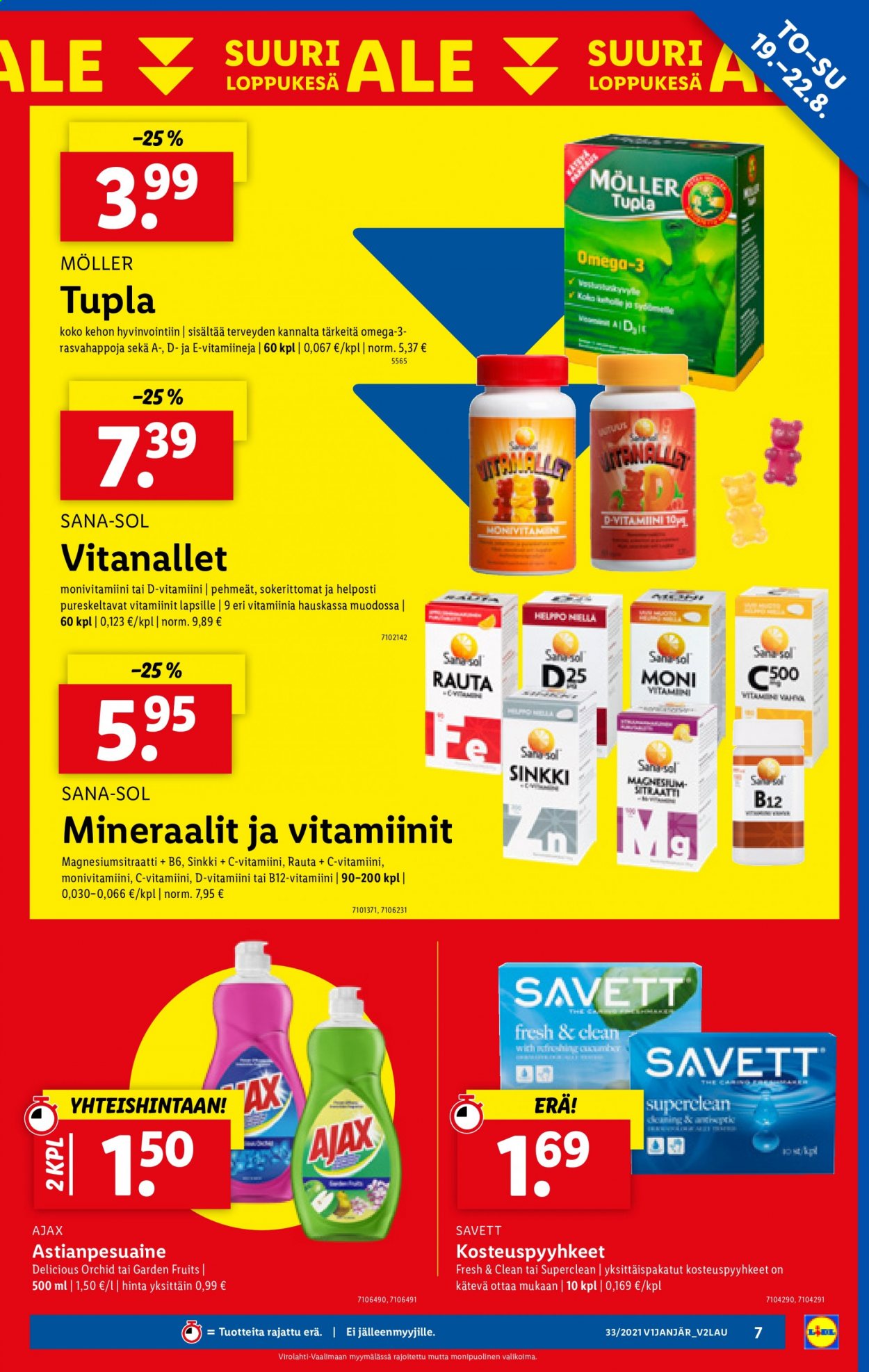 Lidl tarjoukset - 19.08.2021 - 25.08.2021. Sivu 7