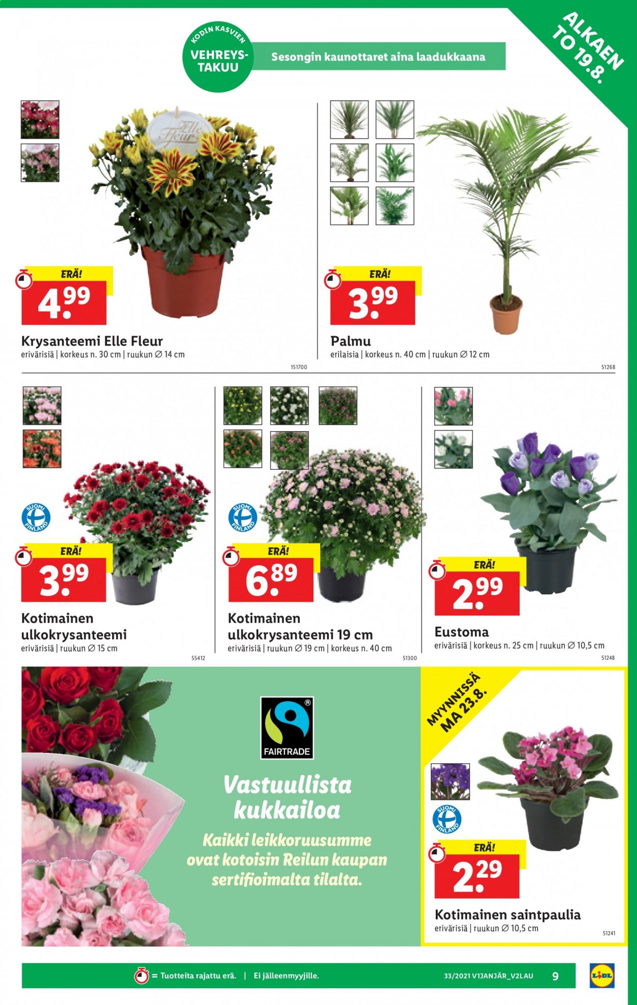 Lidl tarjoukset - 19.08.2021 - 25.08.2021. Sivu 9