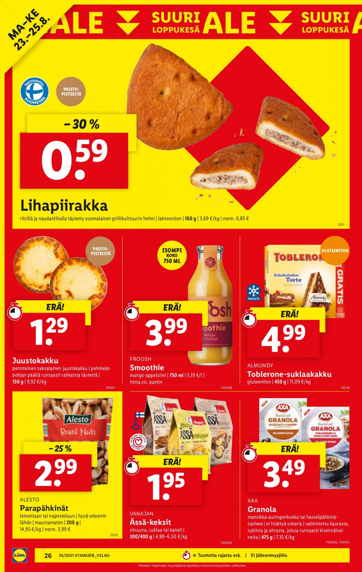 Lidl tarjoukset - 19.08.2021 - 25.08.2021. Sivu 26