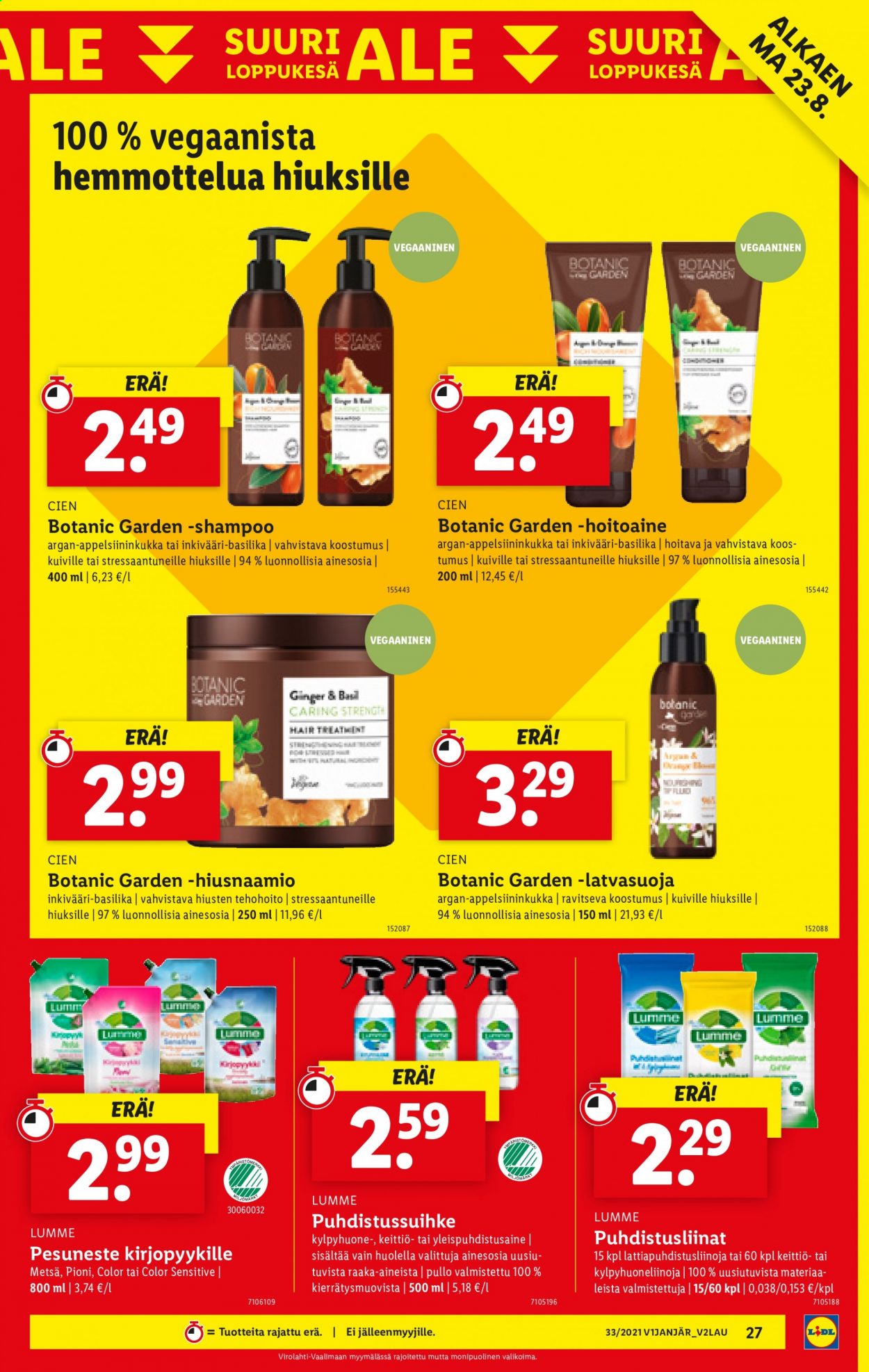 Lidl tarjoukset - 19.08.2021 - 25.08.2021. Sivu 27