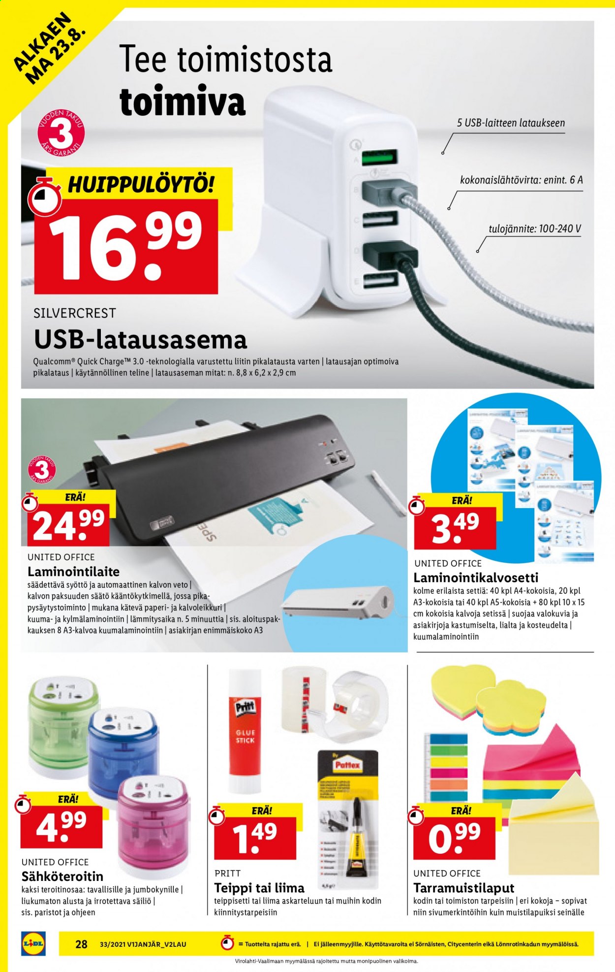 Lidl tarjoukset - 19.08.2021 - 25.08.2021. Sivu 28