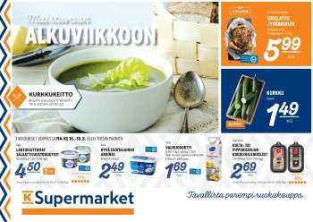 K-Supermarket tarjoukset  - 16.08.2021 - 18.08.2021.