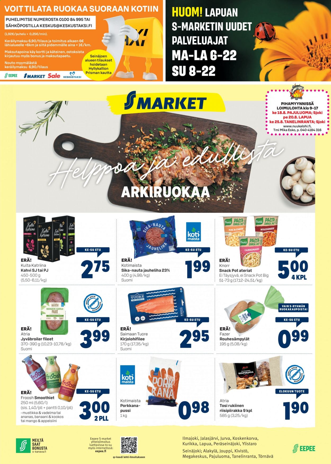 S-market tarjoukset - 18.08.2021 - 22.08.2021. Sivu 1
