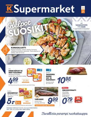 K-Supermarket tarjoukset  - 19.08.2021 - 22.08.2021.
