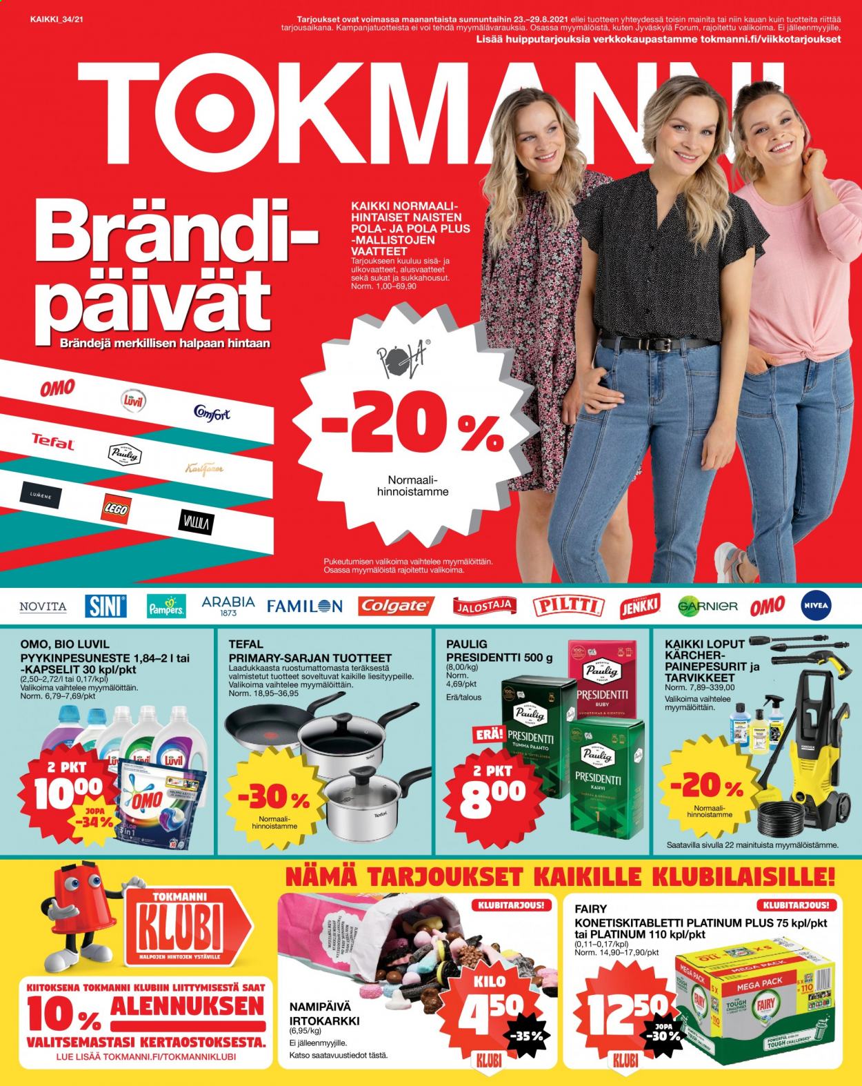 Tokmanni tarjoukset - 23.08.2021 - 29.08.2021. Sivu 1