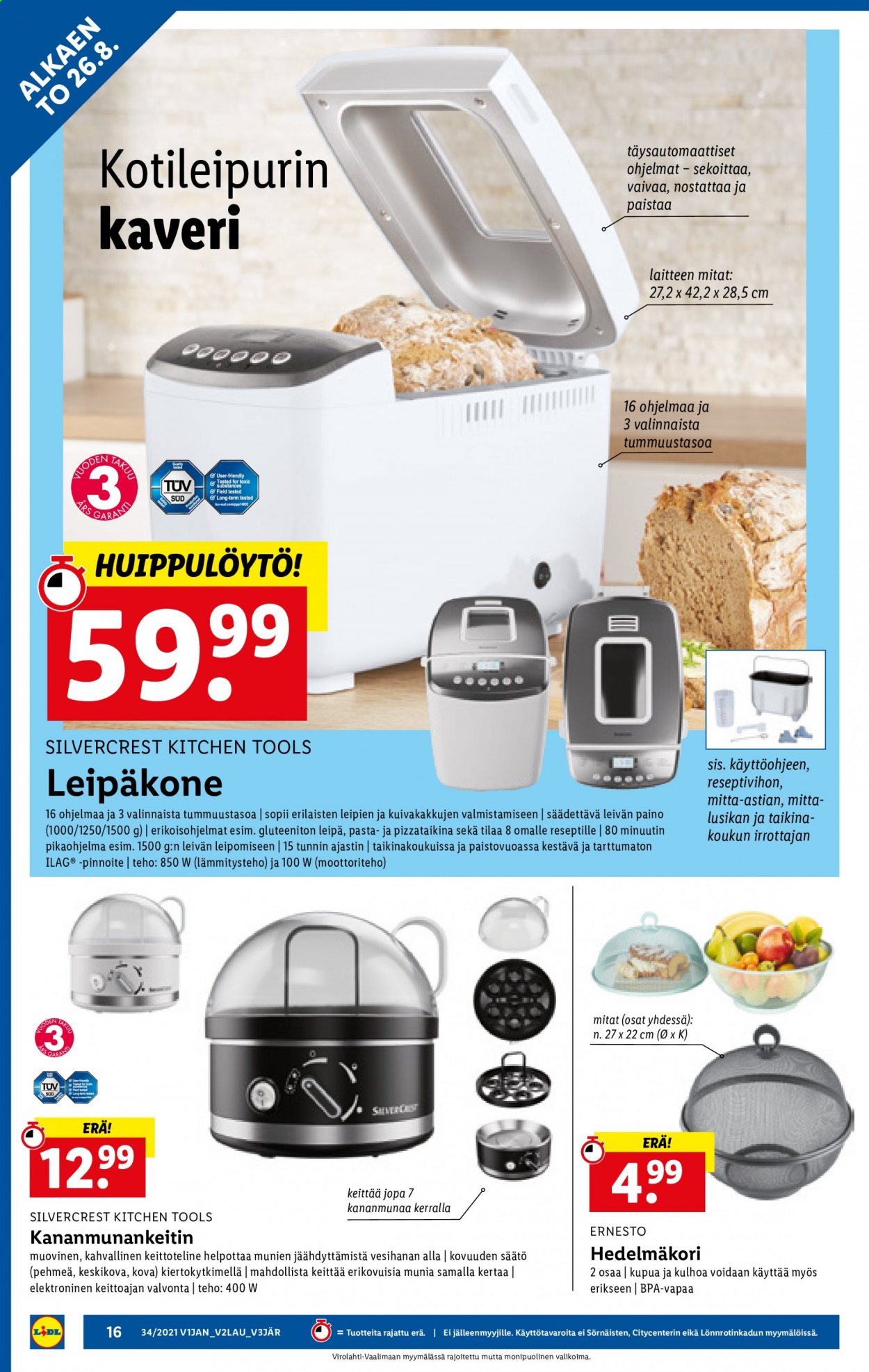 Lidl tarjoukset - 26.08.2021 - 01.09.2021. Sivu 16