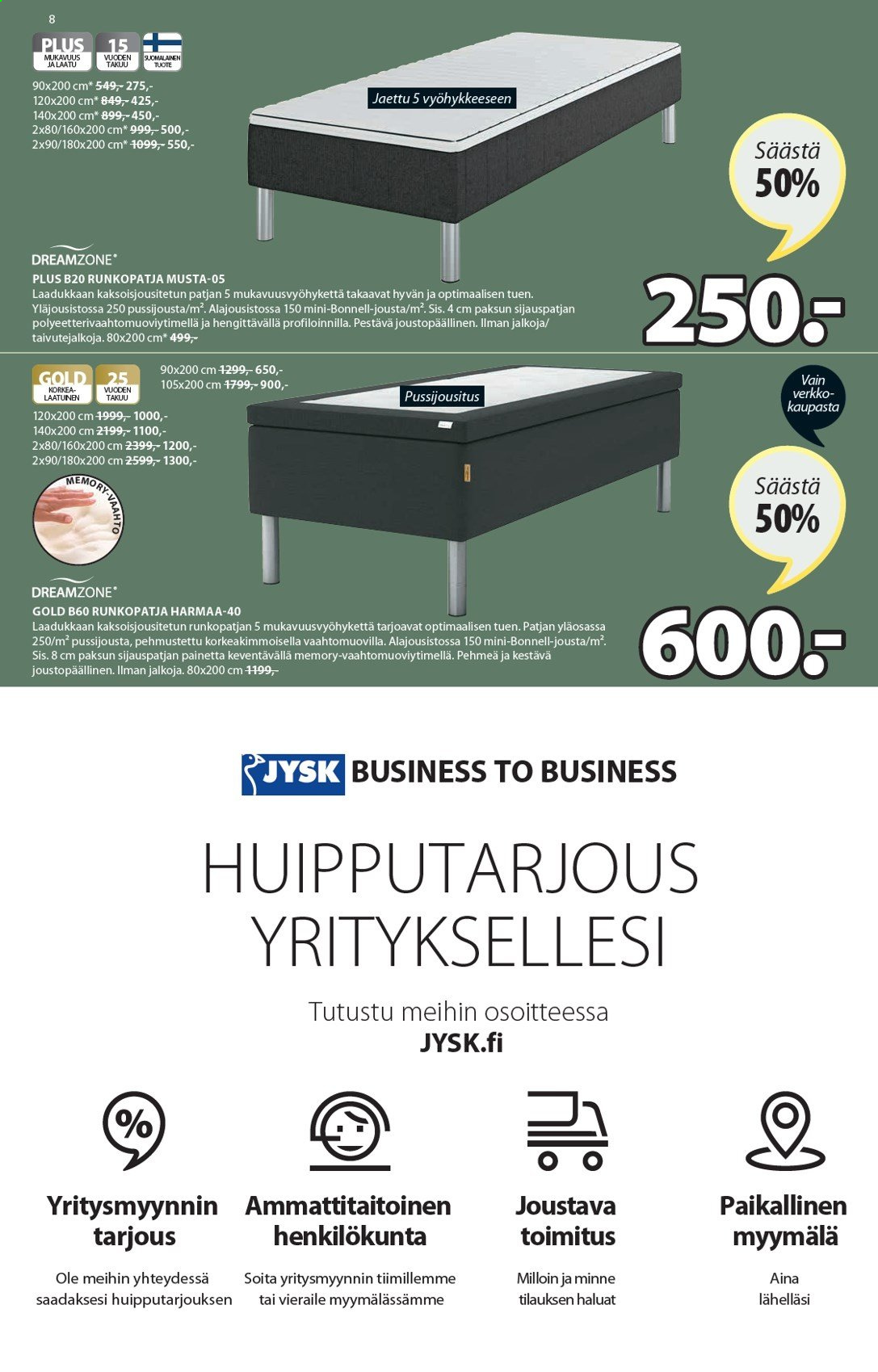 JYSK tarjoukset - 23.08.2021 - 05.09.2021. Sivu 8