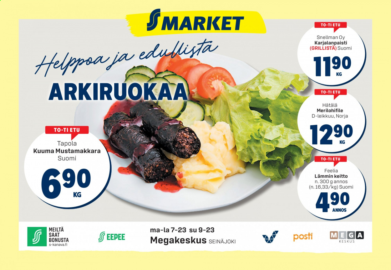 S-market tarjoukset - 25.08.2021 - 31.08.2021. Sivu 1